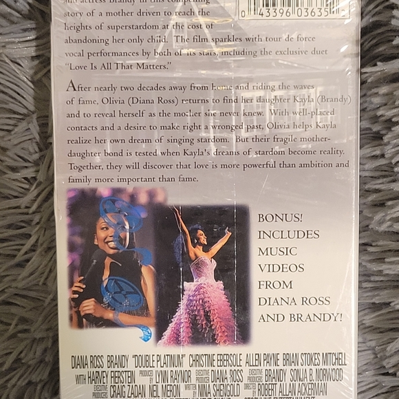 Double Platinum VHS (1999) movie by Diana Ross, Brandy Norwood. - Picture 3 of 7